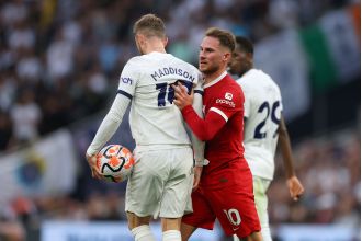 Alexis Mac Allister takes a jab at Cristian Romero after Liverpool's loss to Tottenham.