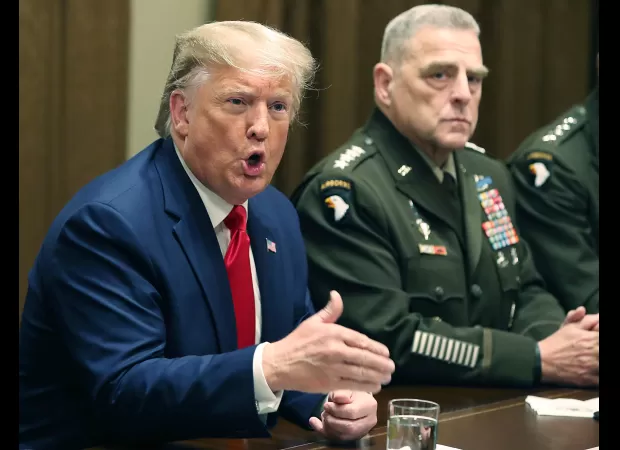 GOP candidates criticize Trump for comments about Gen. Milley potentially dying in war.