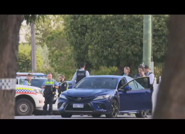 Man critically injured with neck wounds outside Perth residence.