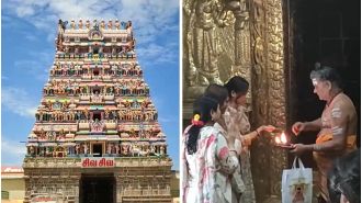 CM Stalin's daughter Senthamarai visited the Sattainathar Temple in Sirkazhi, Tamil Nadu and offered prayers there.