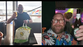Dad flew to Ibiza for a 24-hour party with £25 and clothes in an Asda bag.