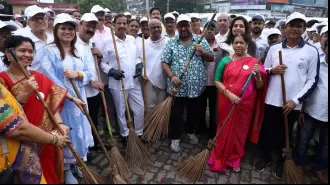 Over 1.28 lakh citizens took part in Navi Mumbai's 'Swachhta Hi Sewa' cleanliness drive.