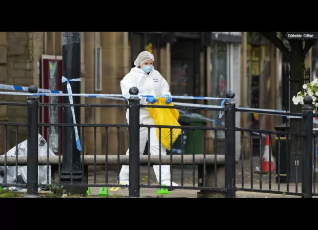 Two men were killed in a stabbing in Halifax town centre.