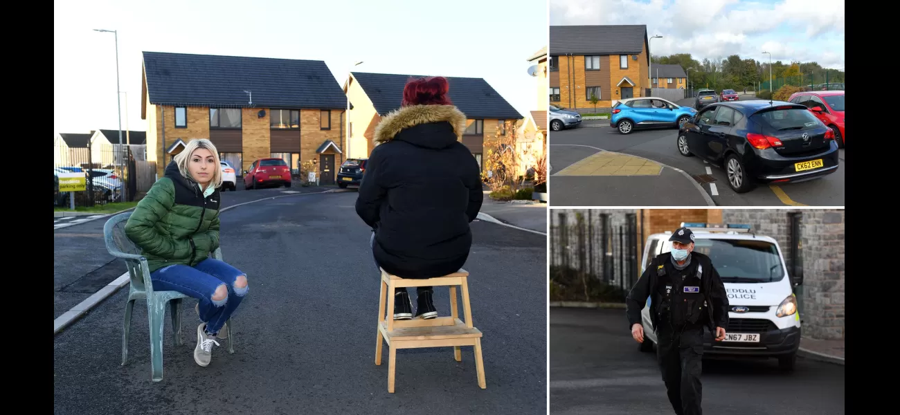 Neighbours blocking a quiet road with chairs in a school pick-up feud.