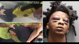 Black man violently thrown, causing injuries, during police traffic stop.