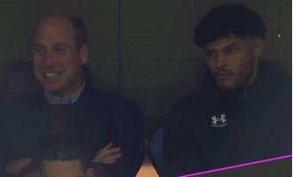 Prince William visited Aston Villa's dressing room to celebrate their Europa Conference League win.