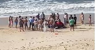 Man, 41, drowns at Portuguese beach after being pulled away by strong currents.