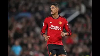 Raphael Varane absent from Man U's match with Brentford due to minor injury.