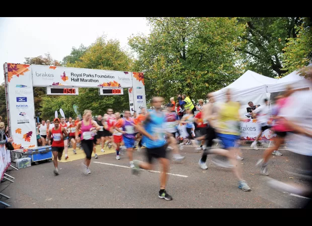 Which roads in the Royal Parks will be closed for the Half Marathon?