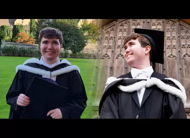 Student thought they couldn't go to Oxford, but was surprised and delighted when they graduated.