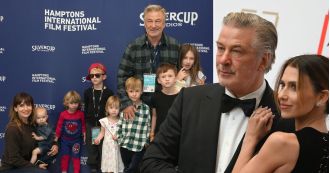 Alec & Hilaria take all 7 kids to Hamptons Film Festival for a special family outing.