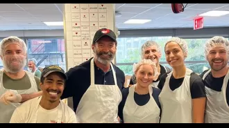 Hugh Jackman happily volunteering at charity kitchen after his separation from Deborra-Lee Furness.