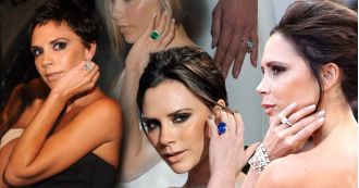 Victoria Beckham has a large collection of engagement rings.