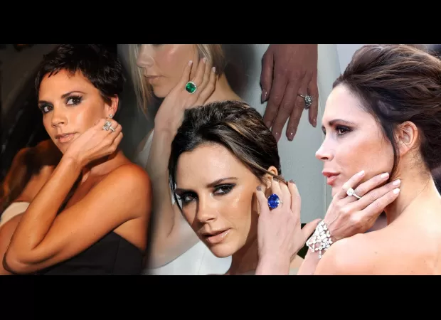 Victoria Beckham has a large collection of engagement rings.
