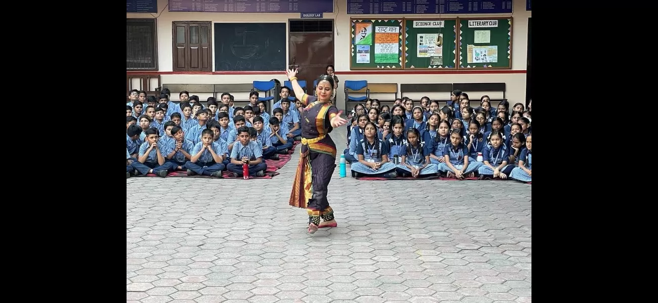 Debasmita shares her ‘Devi Stuti’ with students in schools.