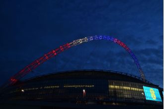 FA criticized for not illuminating Wembley arch in Israel's colours.