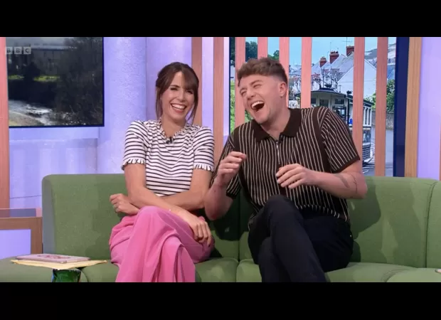 Alex Jones' unexpected comment made The One Show erupt in laughter.