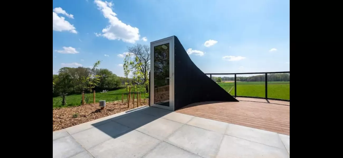 Futuristic door opens to an amazing Airbnb space.