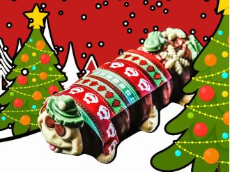 M&S's Colin the Caterpillar gets a festive, fashionable update for the holidays.