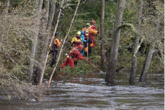 Police confirmed they found the body of a man swept away by flooding in Scotland.