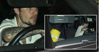 Justin Bieber returns home with a Bart Simpson toy instead of his wife Hailey.