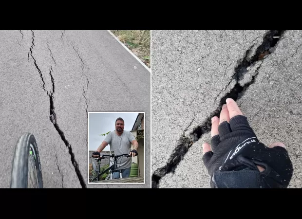 Path has hundreds of cracks after just 6 months of use, costing £300,000.