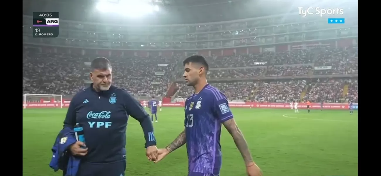 Cristian Romero injured ankle playing for Argentina, out of Tottenham's squad.