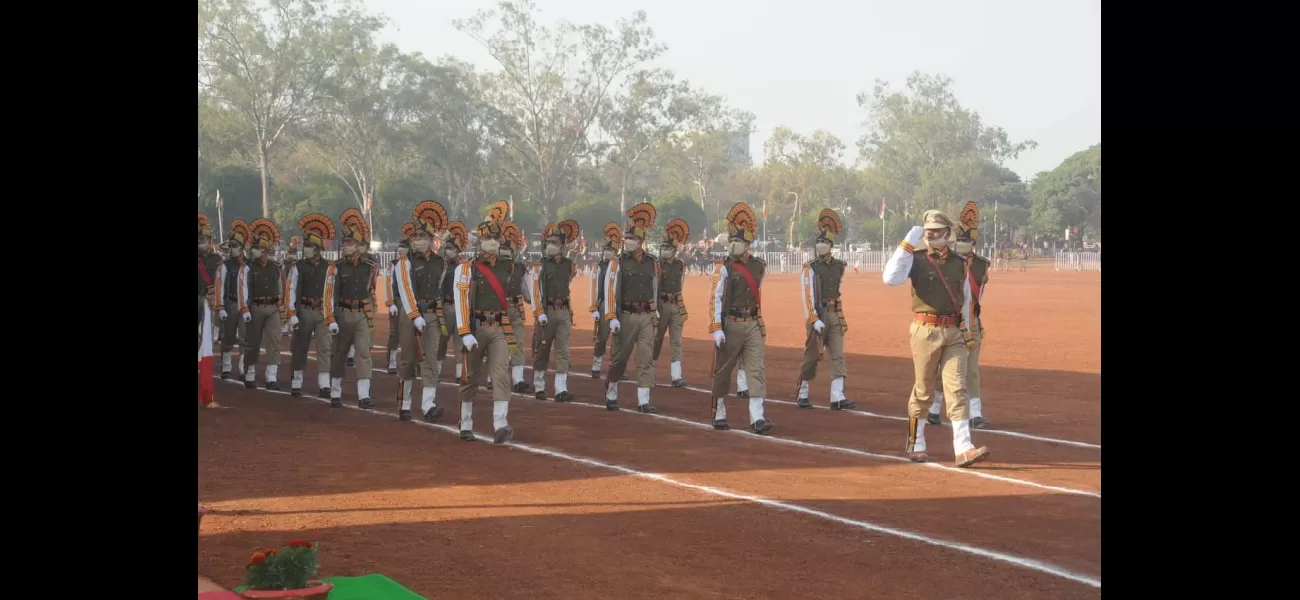 Full-dress rehearsal in Bhopal today in preparation for National Police Commemoration Day.