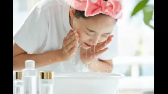 Face feels dry after washing because skin loses moisture during the cleansing process.