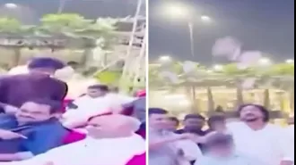 Karnataka minister Shivanand Patil showered with notes at wedding of Congress leader Ayaz Khan's son; videos of event emerge.