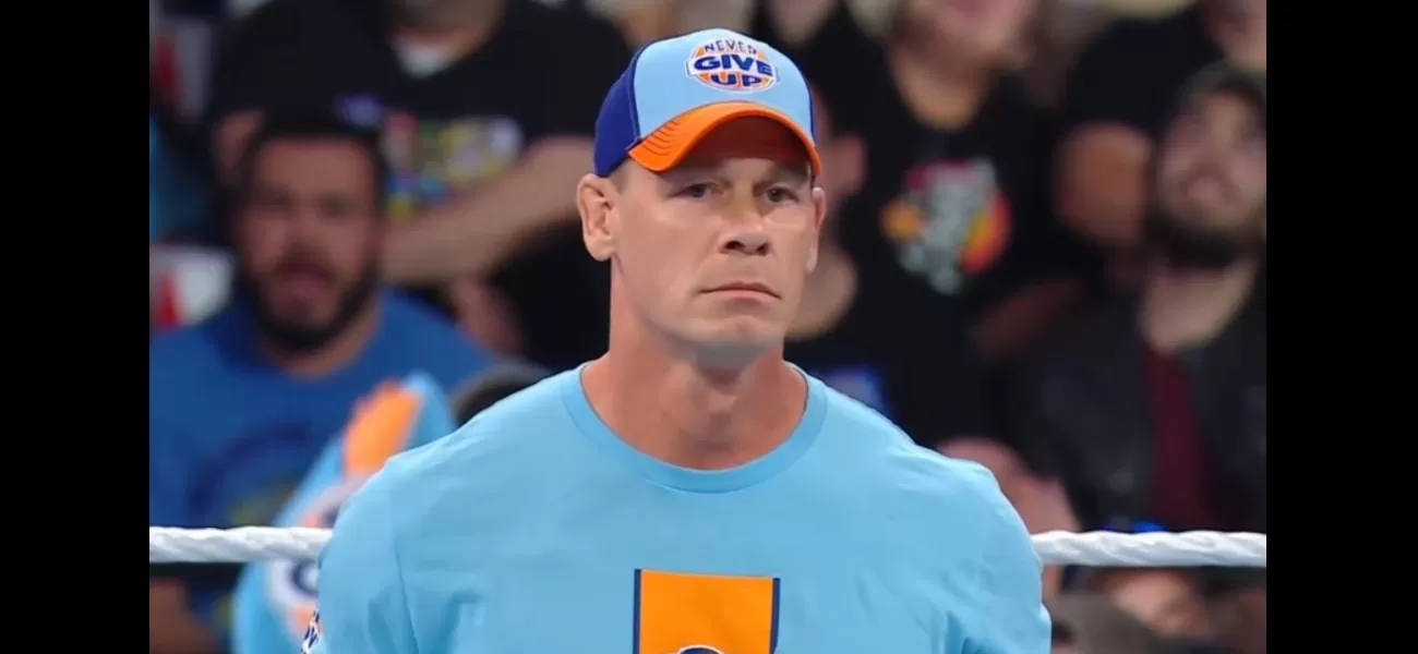 John Cena fights back tears while saying goodbye to WWE.