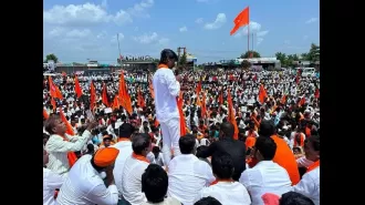 Jarange appeals for peaceful protest to continue in order to pressurize the govt. to give Marathas their quota.