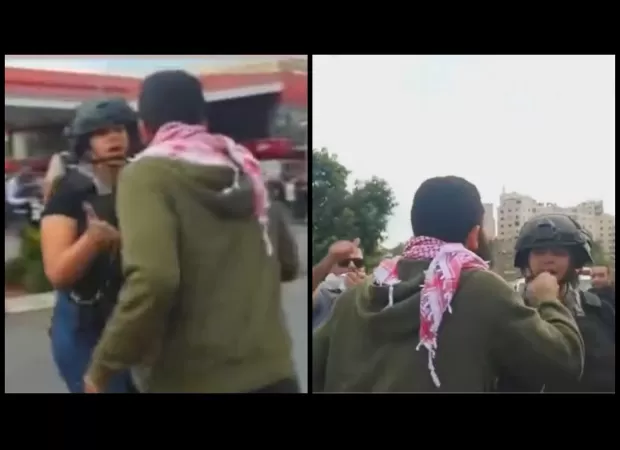 Palestinian man corners CNN reporter, voicing his anger at the network's alleged support of Israel's assault on Gaza.