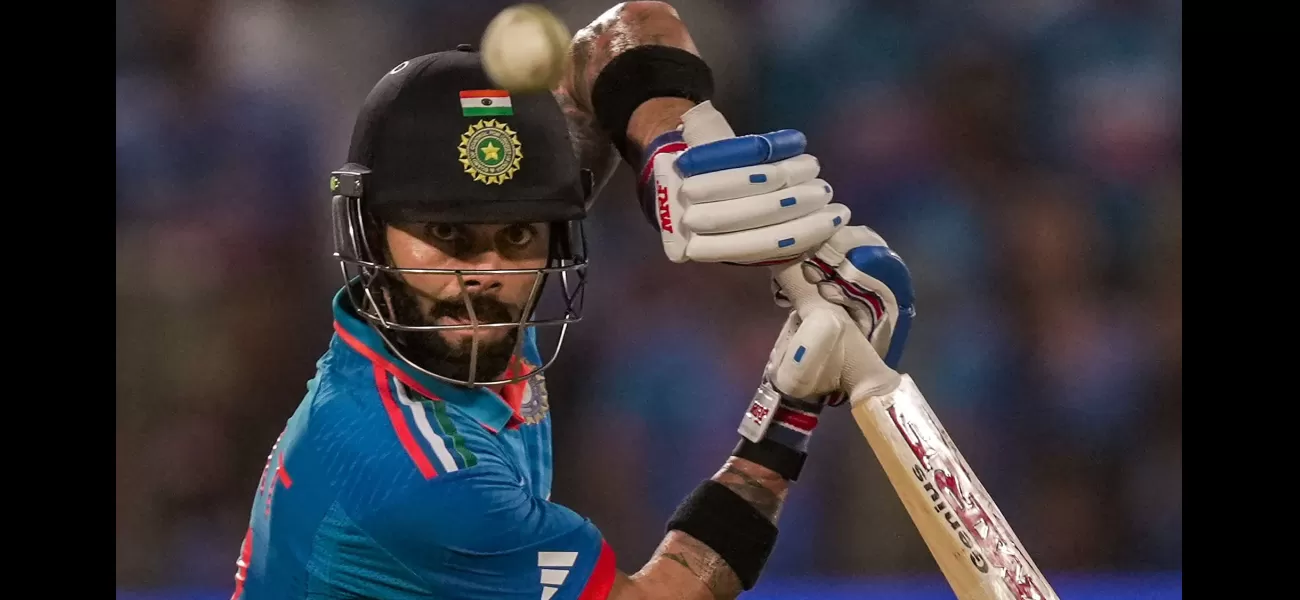 Virat Kohli becomes first batter to reach 3,000 runs in ICC white-ball tournaments (India vs. New Zealand, 2023 Cricket World Cup).