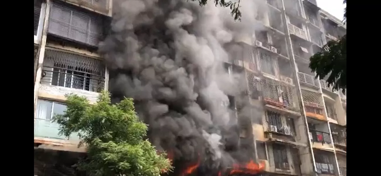 Five people injured in a fire that erupted at a residential building in Mumbai's Kandivali's Mahaveer Nagar.