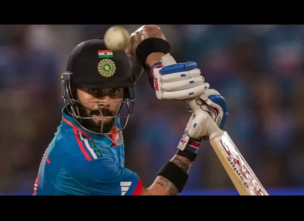 Virat Kohli becomes first batter to reach 3,000 runs in ICC white-ball tournaments (India vs. New Zealand, 2023 Cricket World Cup).