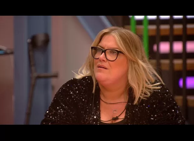 Kerry breaks down in tears after being subjected to a cruel chant from the crowd.