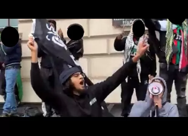 Man accused of yelling racist slurs at pro-Palestine rally was arrested.