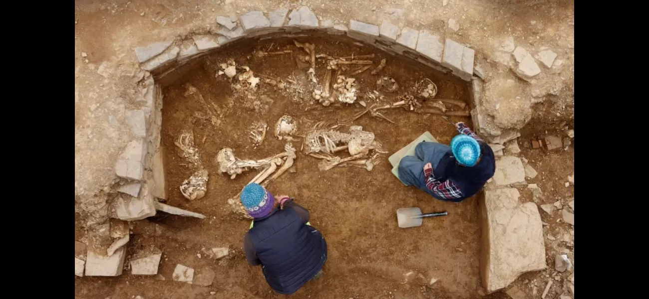 Remains of humans found in 5,000-year-old Neolithic burial chamber, an unusual discovery.
