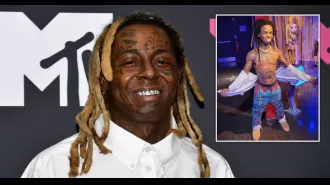Lil Wayne shocked by odd wax figure of himself.