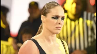 Ronda Rousey wrestles in her first non-WWE match at a burlesque wrestling event.