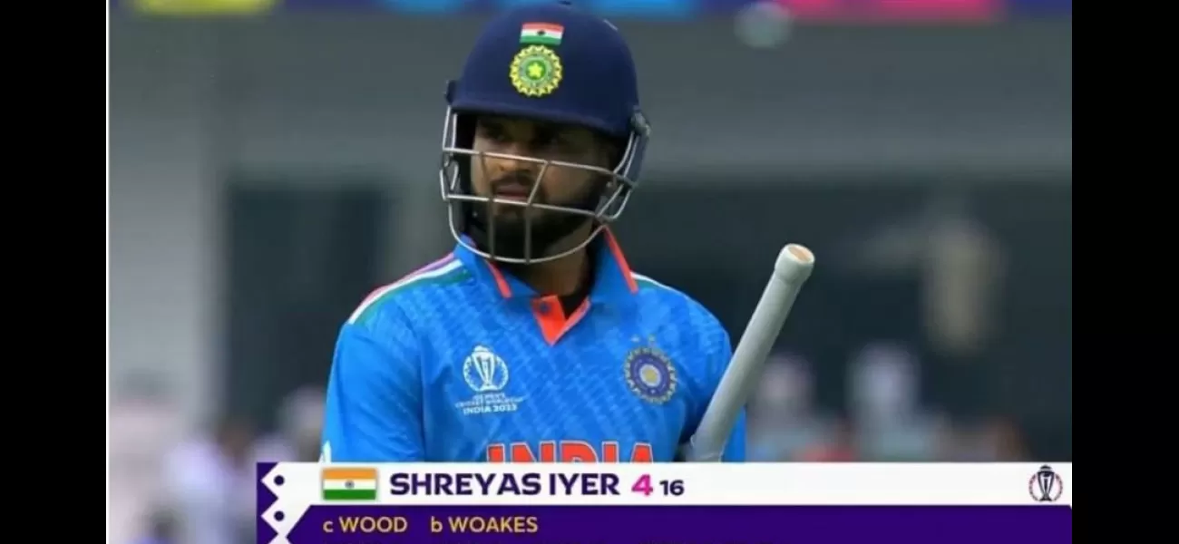 Netizens harshly criticize Shreyas Iyer after his poor performance against England in Lucknow.