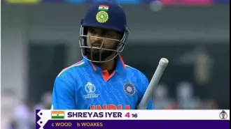 Netizens harshly criticize Shreyas Iyer after his poor performance against England in Lucknow.