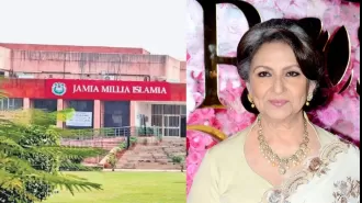 Sharmila Tagore honored with Imtiaz-e-Jamia on JMI's 103rd Foundation Day.