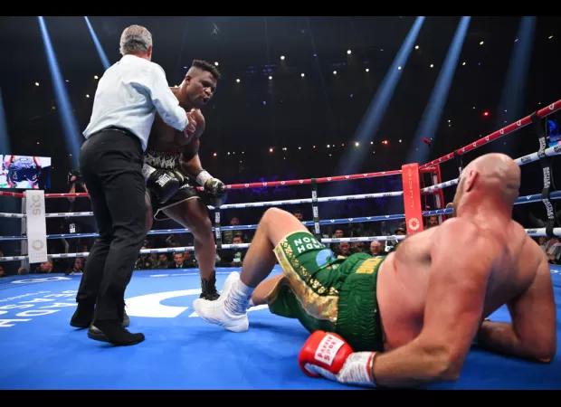 Tyson Fury victorious in contentious fight, despite being knocked down by Ngannou.