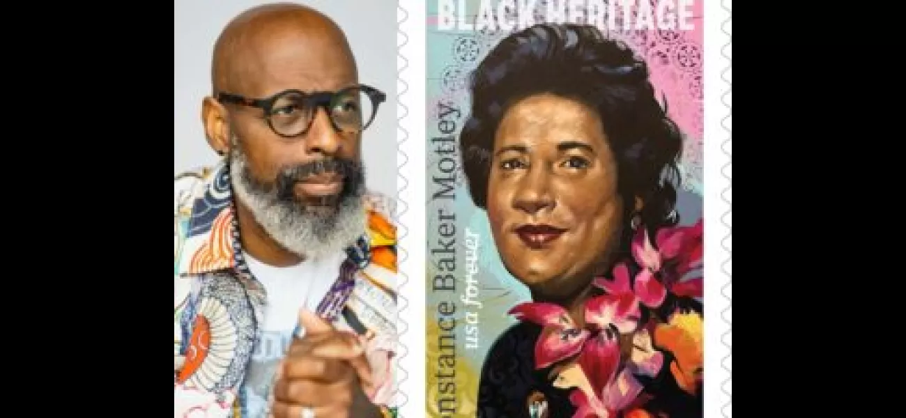 Charly Palmer's artwork of Constance Baker Motley to be featured on a 2024 U.S. Postal Service Black Heritage Series stamp.
