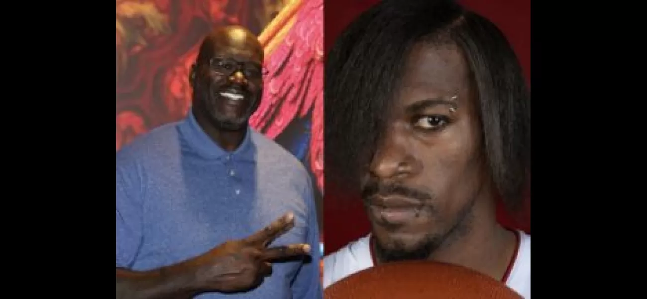 Shaq shows off an emo-style Jimmy Butler hairdo for Halloween.