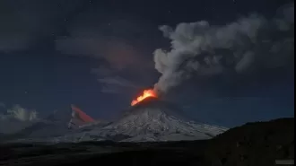 Eurasia's highest active volcano erupted in Russia's Kamchatka Peninsula, sending massive ash columns into the sky. Visuals of the eruption have surfaced.
