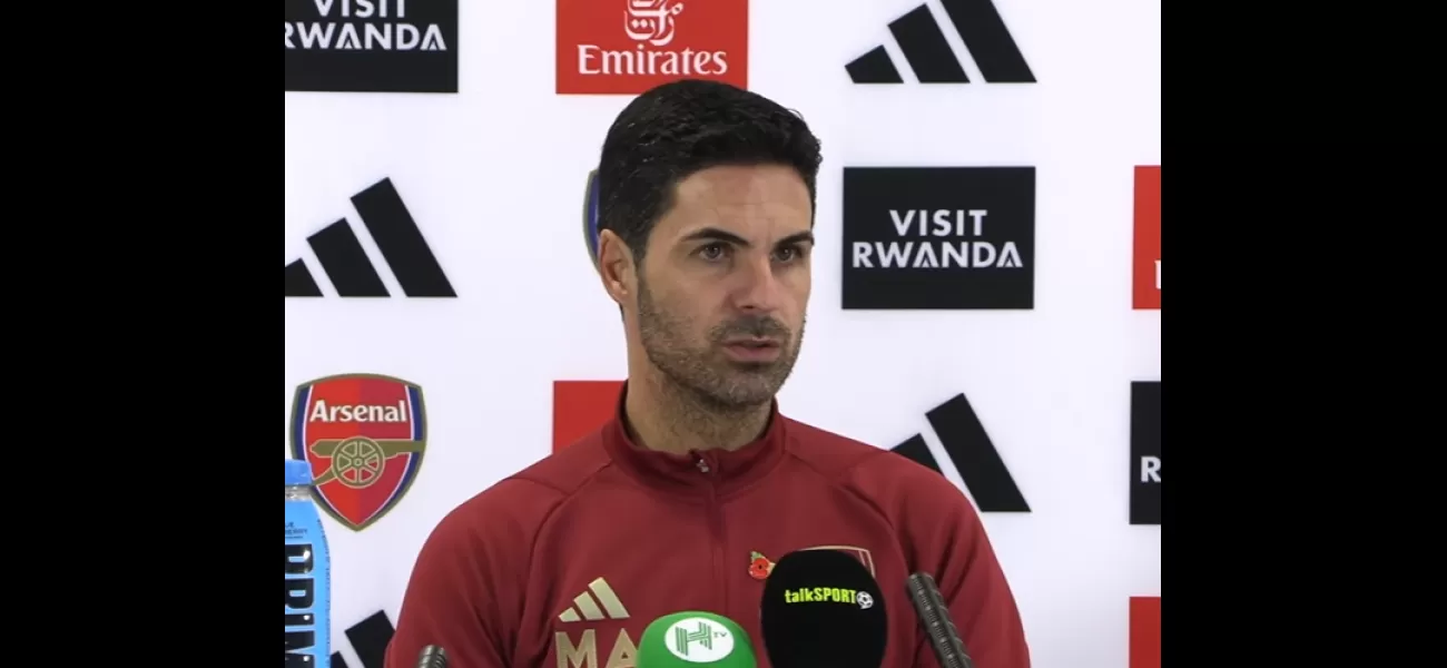 Arteta expresses disappointment at White's exclusion from England squad.