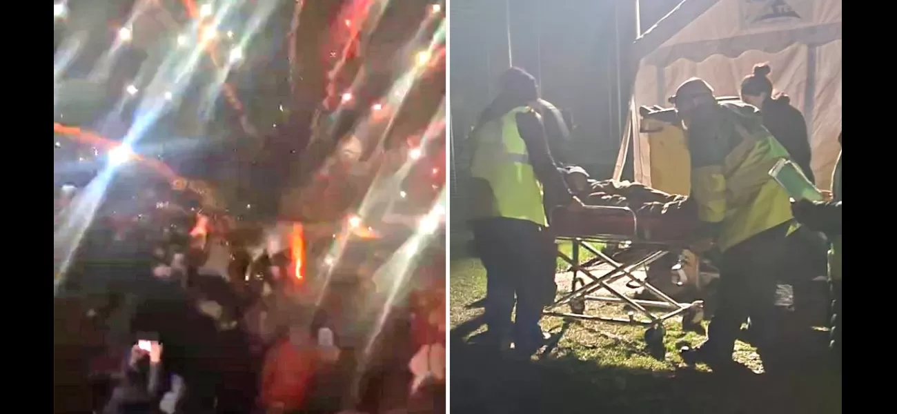 5-year-old boy hit in face with firework when rocket flew into crowd.